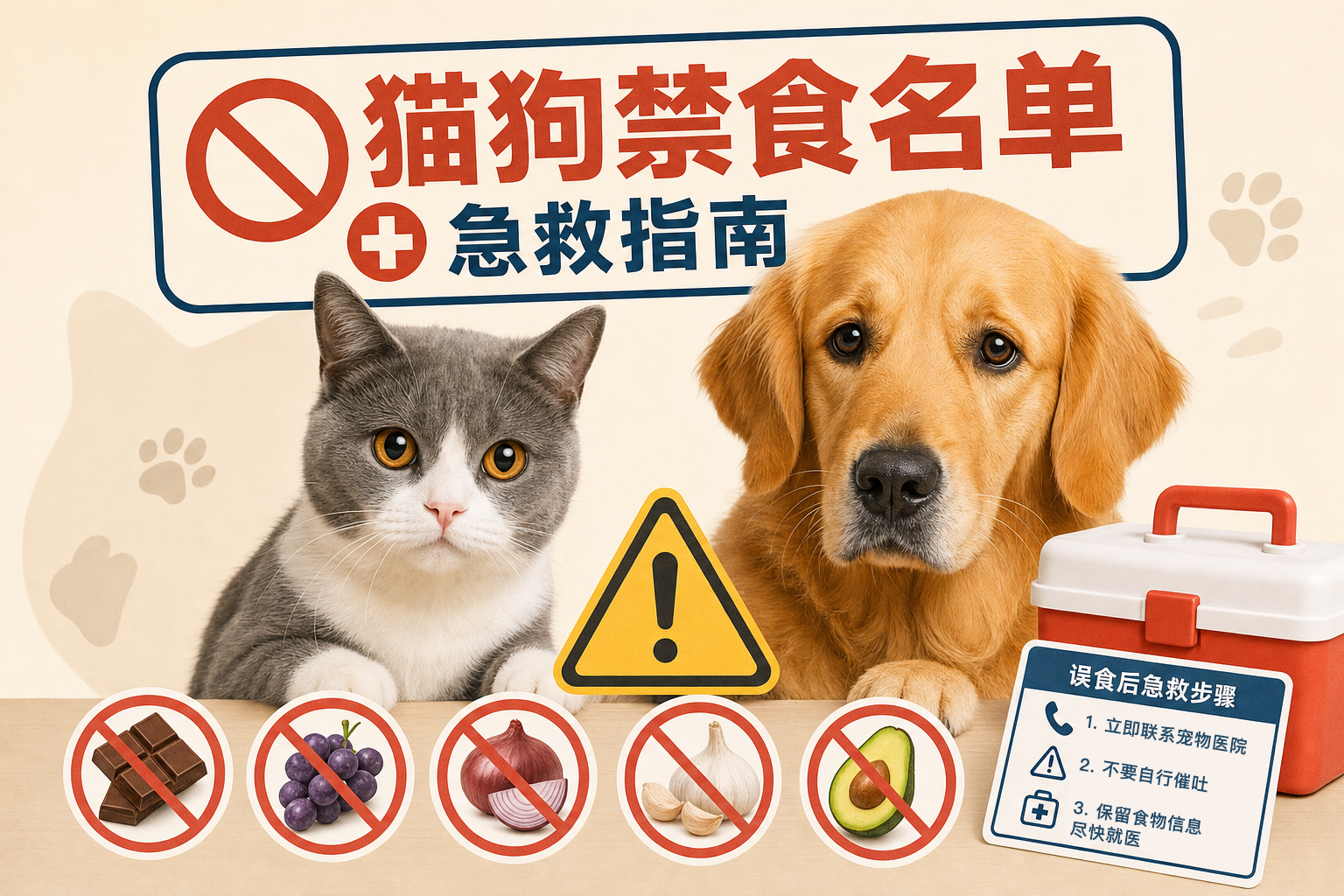 猫狗禁食名单+急救指南 猫狗禁食名单+急救指南
