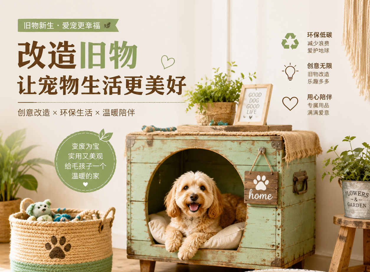科学改造旧物做宠物用品
